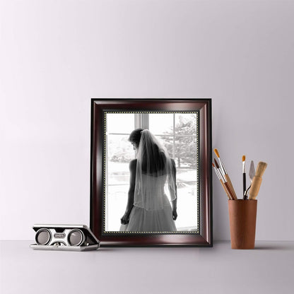 8X10 Picture Frames, Real Glass, Display Photos for Wall or Tabletop, Mahogany with Gold Beads, 2-Pack7