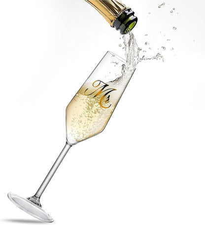 Mr. & Mrs. Champagne Flute Set, Wedding Decor - His and Hers, Wedding Toasting Glasses for Engagement Celebrations, Bridal Shower and Registry Idea, Tall Wine Glasses for Bride and Groom Gifts5