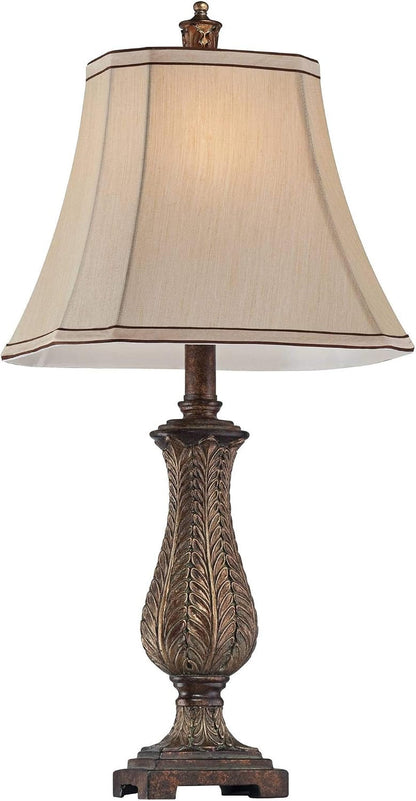 Frond 25" High Table Lamp Old Oak Petite Antique Vase Traditional Brown6