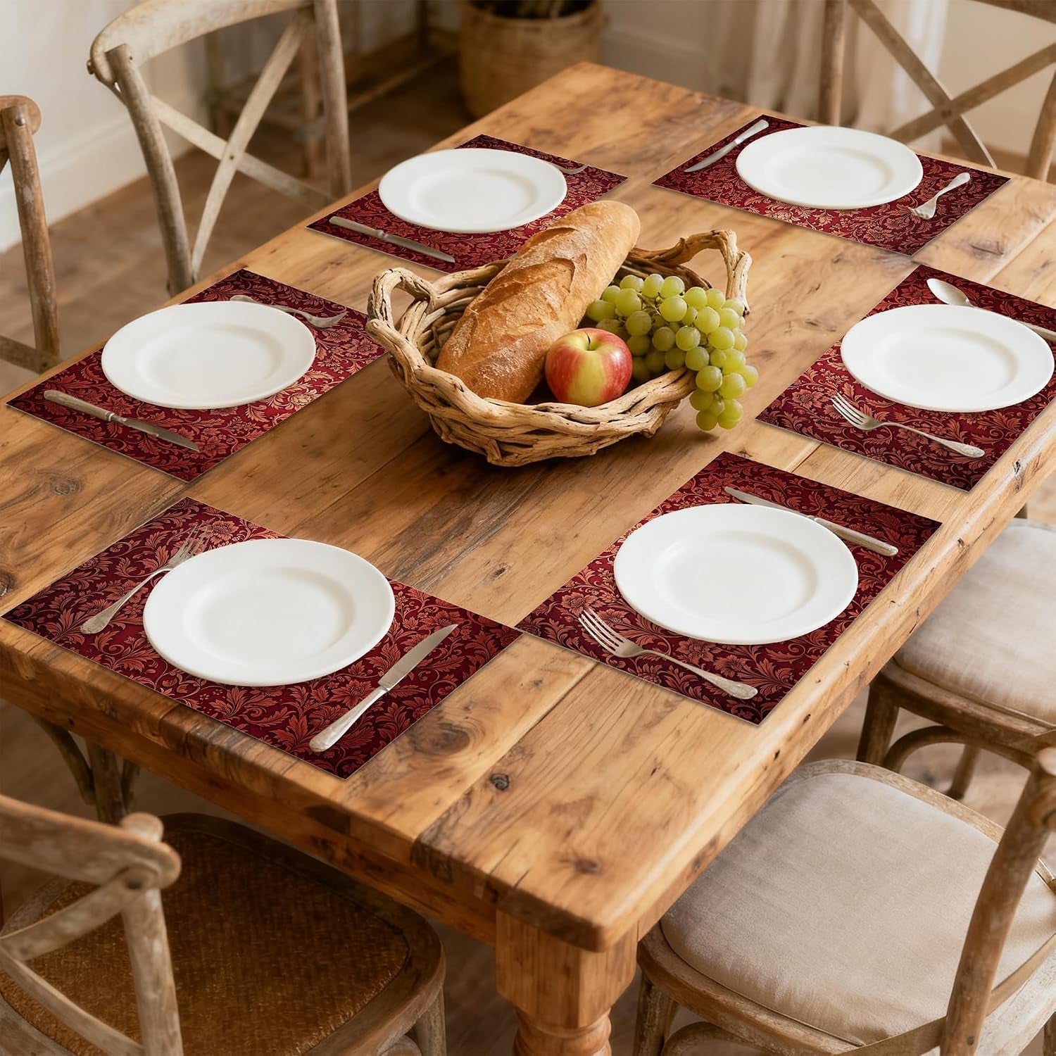 red-baroque-floral-placemats-set-of-6-linen-table-mats-12x18-inch-washable-placemats-for-dining-table-non-slip-heat-resistant-mats-for-kitchen-home-decor