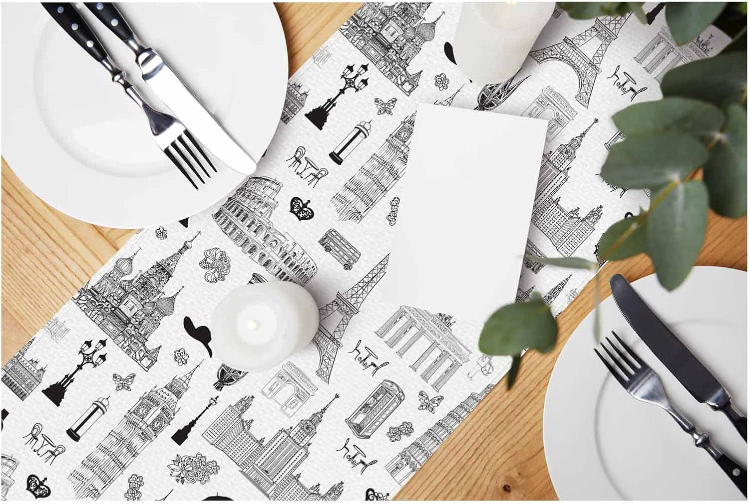 table-runner-europe-travel-famous-places-hand-drawn-map-cotton-linen-table-runner-decoration-for-kitchen-family-dinner-table-holiday-party-farmhouse-style-13-x-72-inch