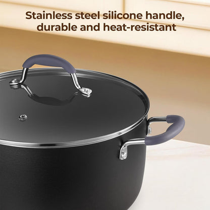 10 Quart Nonstick Stock Pot with Lid, Ceramic Soup Pot with Lid, Induction Cooking Pot with Silicone Handle for All Stoves, Healthy Non-Toxic Cooking Pot for Stew/Pasta, PFAS & PFOA Free5