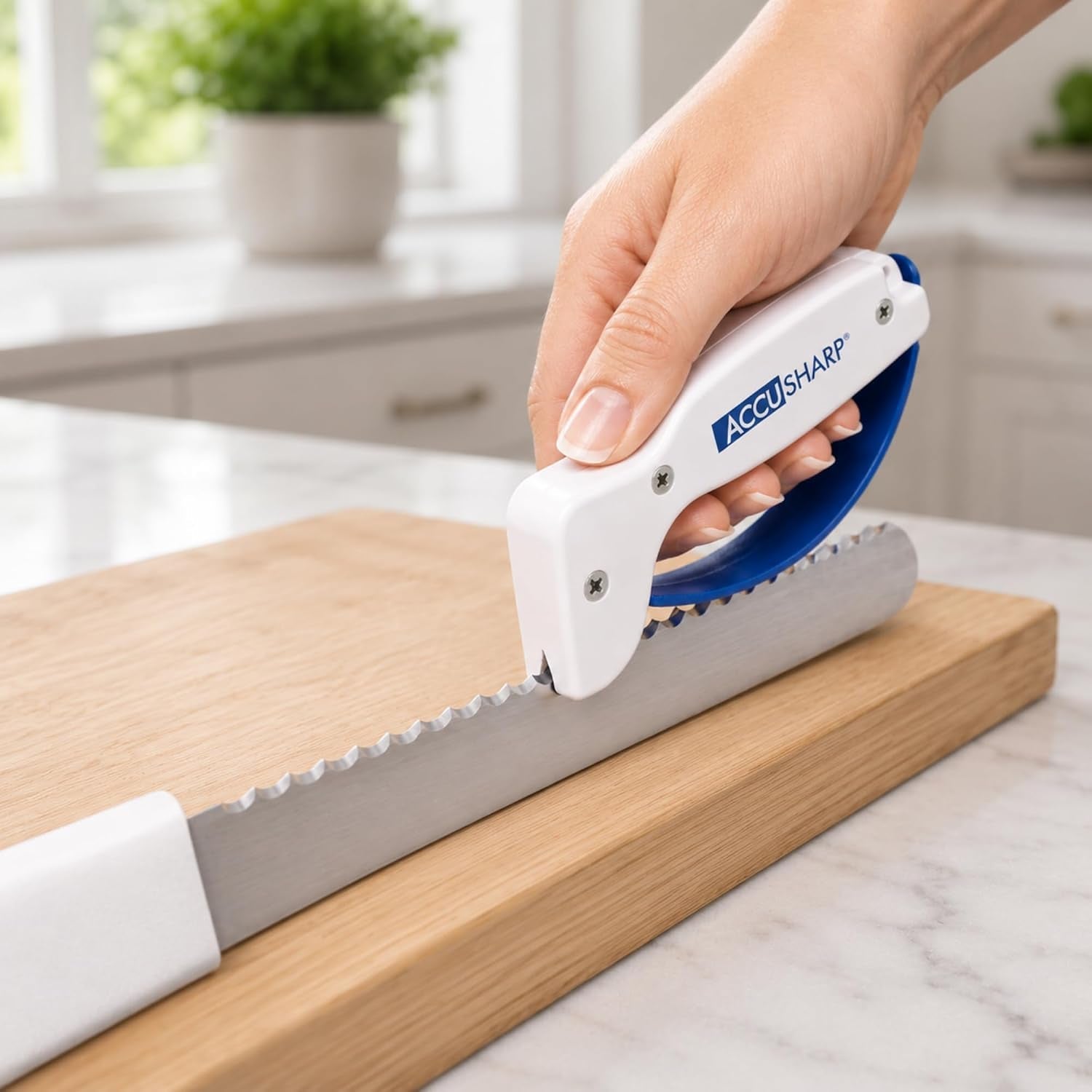 knife-sharpener-ergonomic-comfortable-handle-compact-easy-to-use-restore-and-hone-straight-serrated-knives-white