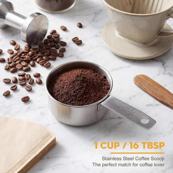 4Pcs 1 Cup Measuring Cup,1 Cup Measure Scoops Stainless Steel Measurin Cups for Canisters4