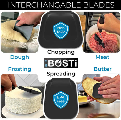 Adjustable Angle Spatula - New PPSU Material - Turner and Flipper for Eggs, Pancakes, Burgers - Swappable Spatula Heads - Thin, Heat Resistant - Non-Stick Cookware Safe4