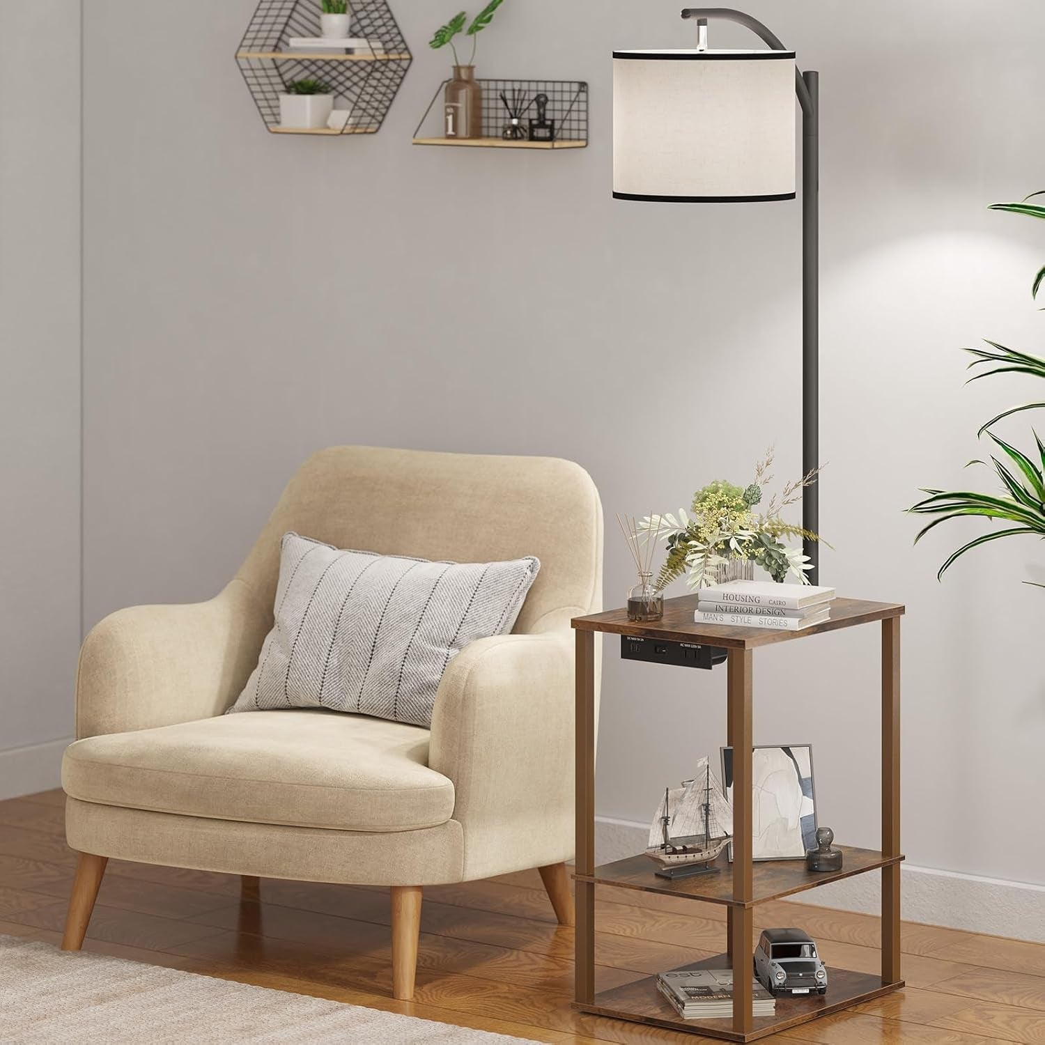 floor-lamp-with-table-shelves-end-side-table-for-living-room