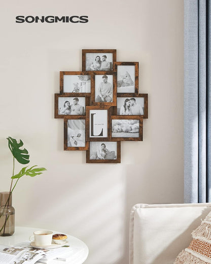 SONGMICS Collage Picture Frames for Wall Decor, 10-Pack 4X6, Glass Front8