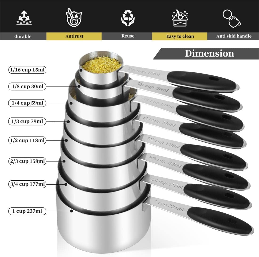16-pieces-measuring-cups-and-magnetic-measuring-spoons-set-stainless-steel-8-measure-cups-with-silicone-handle-and-7-double-sided-magnetic-measure-spoons-1-leveler