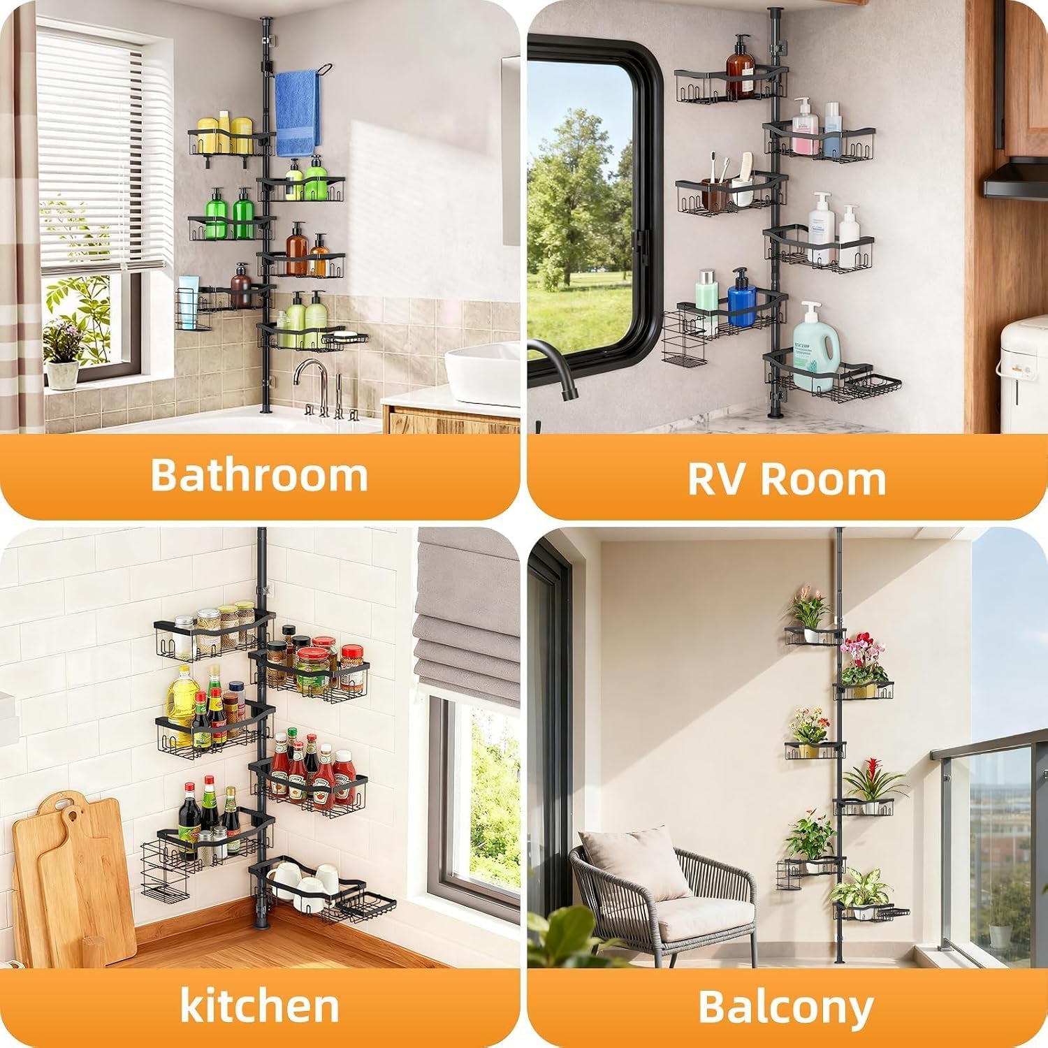 shower-caddy-corner-6-tier-tension-pole-rod-bathroom-organizer-shelves-adjustable-bathtub-shampoo-stand-rack-with-towel-rack-2-holders-for-inside-shower-storage-47-122-inch-black