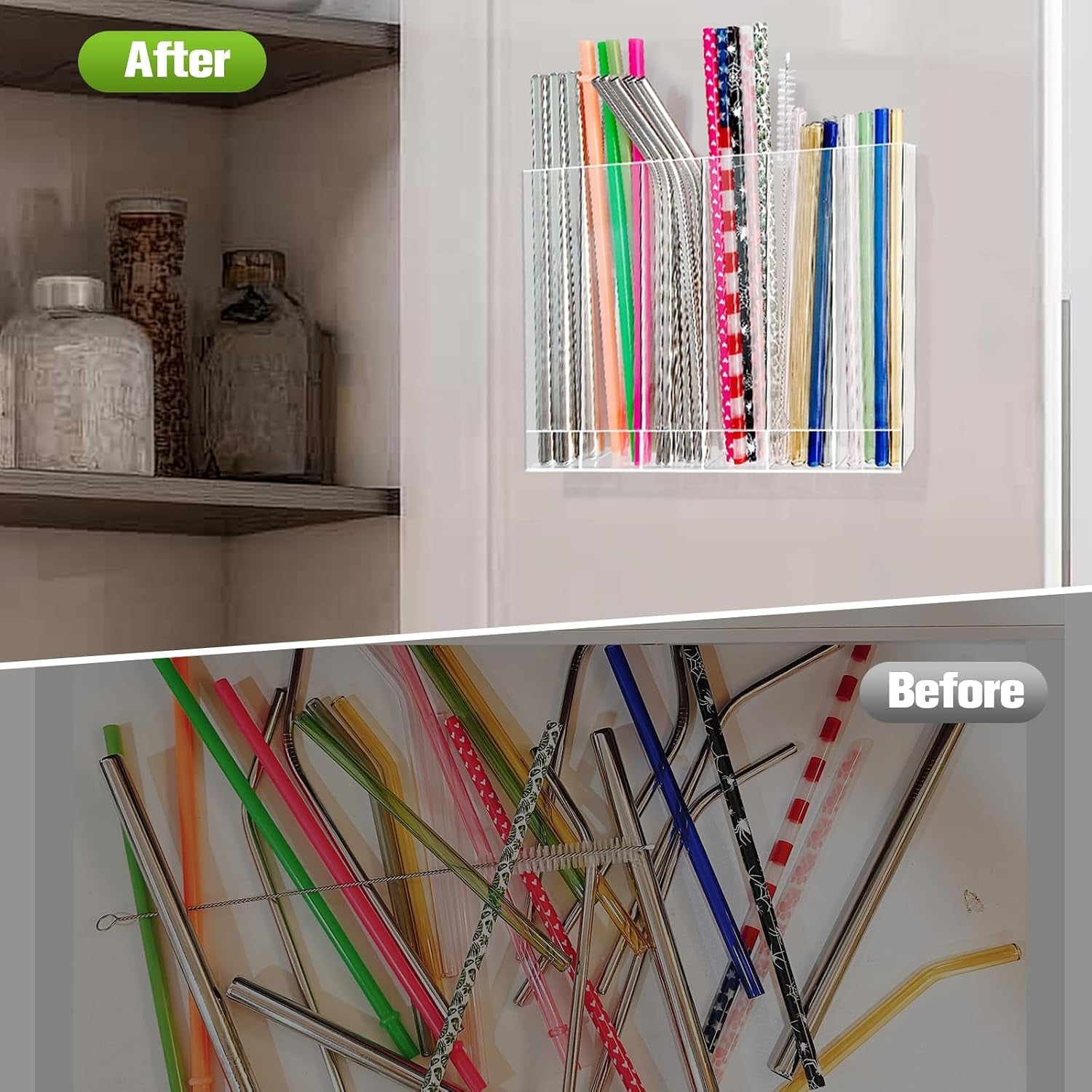 9-6-large-acrylic-straw-holder-for-cabinet-door-6-compartments-easy-to-clean-reusable-tumbler-straw-organizer-storage-small-kitchen-accessories-container-ultra-sticky-cupboard-door-mounted
