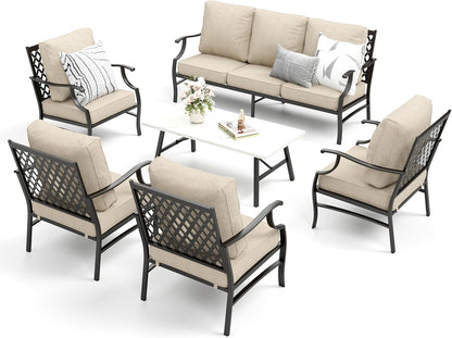 6-Piece Patio Conversation Set, Coffee Table, E-Coated Frame8