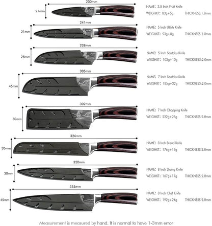 Knife Set, 14Pcs Japanese Knives Set, Premium German Stainless Steel Chef Knife Set3