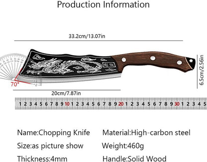 Meat Cleaver, 7.9 Inch Forged Butcher Knives Kitchen Chopping Chef Slicing Professional Handmade Meat Cleaver Cutter for Household(Chopping Knife)2