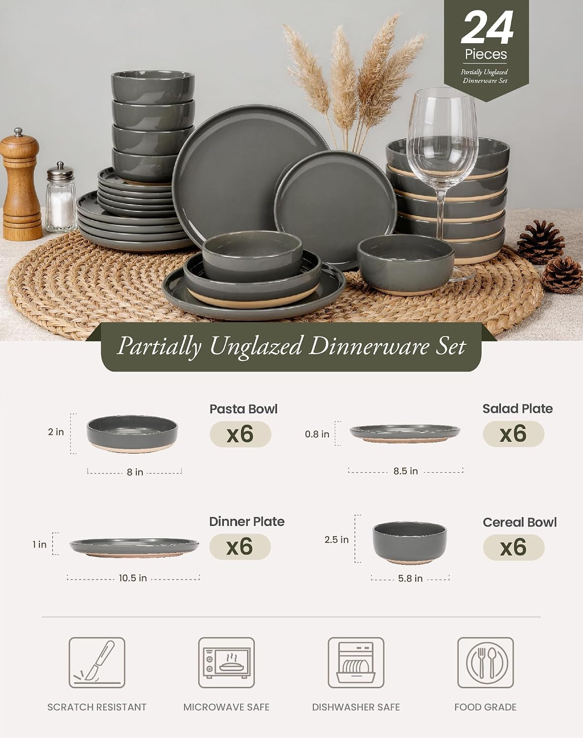 24-piece-dinnerware-sets-for-6-ceramic-plates-and-bowls-set-with-partially-unglazed-base-handcrafted-look-stoneware-dishes-set-for-kitchen-gray-dinner-dining-microwave-dishwasher-safe