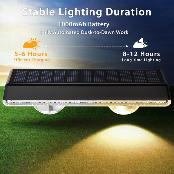 Solar Fence Lights Outdoor, 8-Pack 120LM Fence Lights Solar Powered, IP67 Waterproof Dusk to Dawn Auto On/Off 12+ Hours for Outside/Backyard/Wall/Step/Patio/Deck/Pool (Warm White & RGB 7 Colors)3