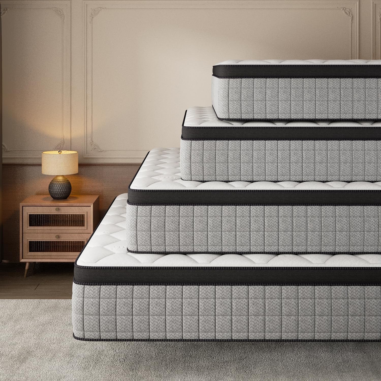 12-inch-twin-mattress-memory-foam-and-spring-hybrid-mattress-medium-firmness-lumbar-support-suitable-for-home-bedrooms-and-hotels-boxed-with-pressure-relief-and-sound-insulation-features