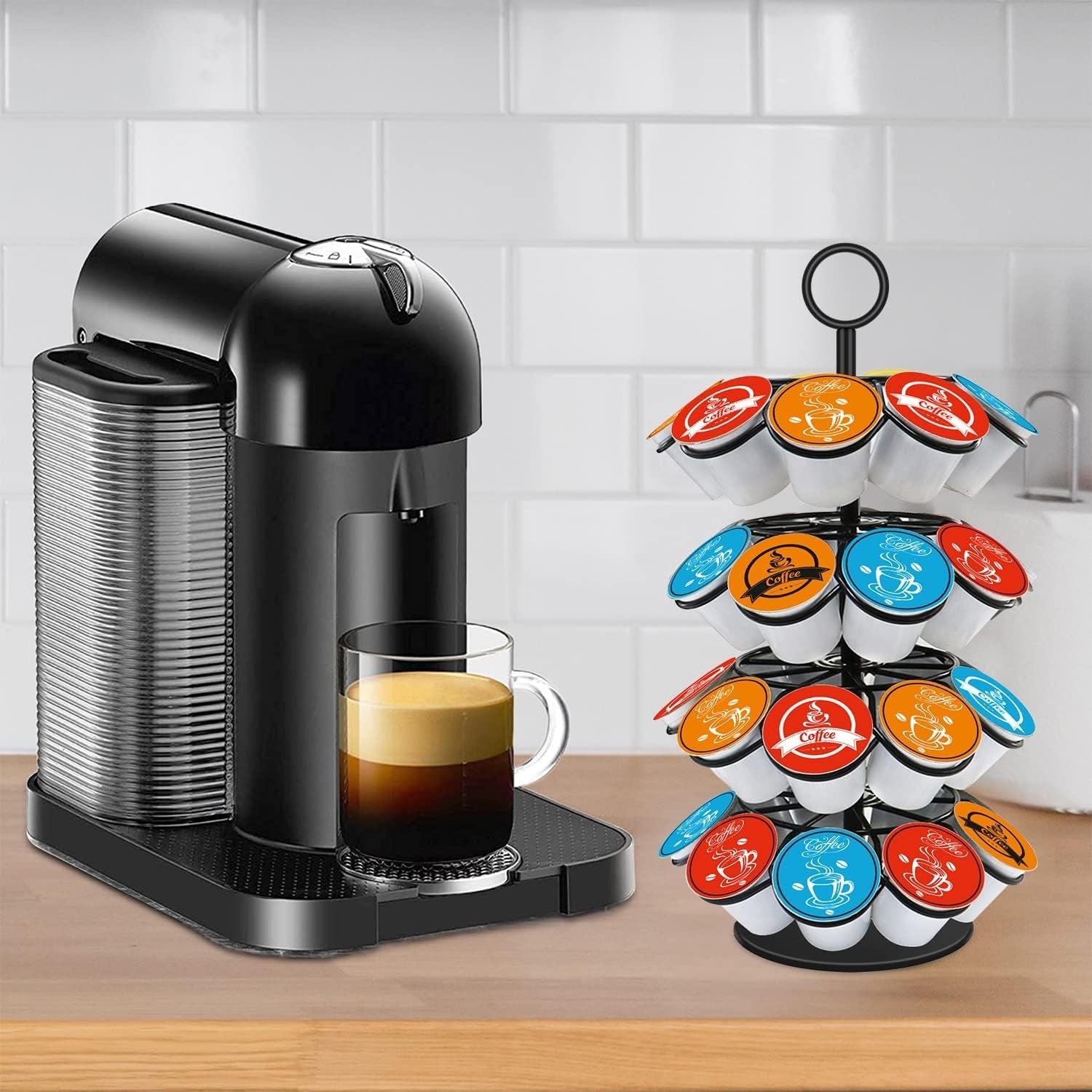 coffee-pod-carousel-holder-compatible-with-k-cups-organizer-compatible-with-36-cup-pods-spins-360-degrees