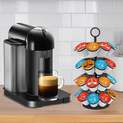 Coffee Pod Carousel Holder,Compatible with K-Cups Organizer Compatible with 36 Cup Pods,Spins 360-Degrees5