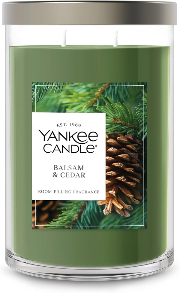 Large Tumbler Scented Candle with up to 80 Hour Burn Time, Premium Plant Wax Blend for Consistent Burn, 20 Oz Tumbler Candle with Room Filling Fragrance, Balsam & Cedar1