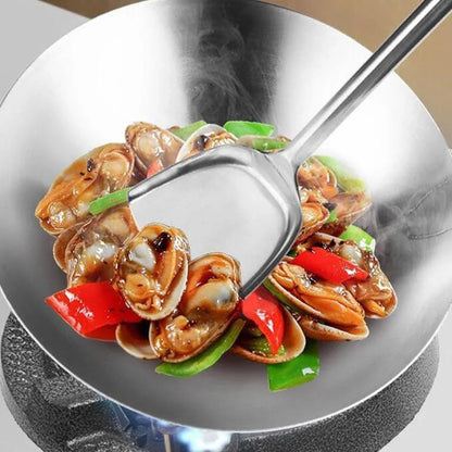 Heavy Duty Stainless Steel Wok Pan Handle 12-Inch round Bottom Cooking Pan for Induction Electric Gas Stoves Versatile Home Cookware Random Style9