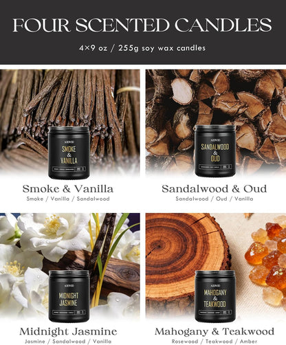 Scented Candles for Men - 4 Pack Candles for Home Scented4