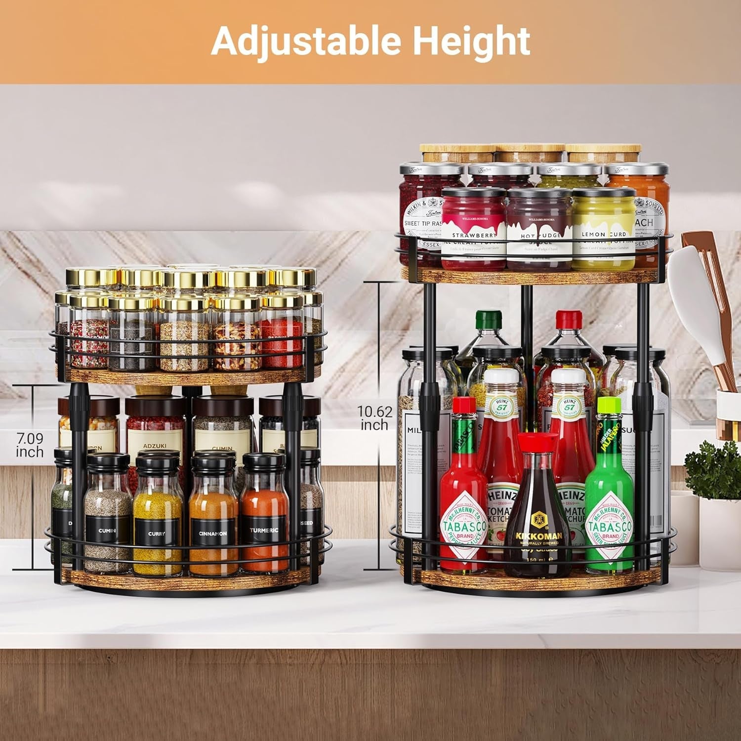 lazy-susan-organizer-spice-rack-rotating-spice-organizer-for-cabinet-pantry-seasoning-holder-spice-shelf-with-adjustable-height-kitchen-counter-shelf-countertop-organizer
