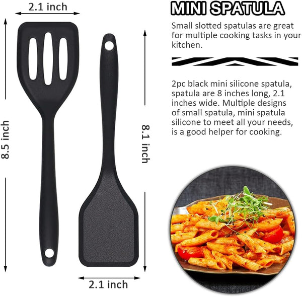 Small Spatulas 5PCS, Mini Silicone Spatula for Fish, Fried Rice2