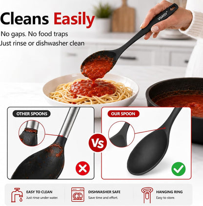 Silicone Spatula Turner Set of 5 for Nonstick Cookware, BPA Free6