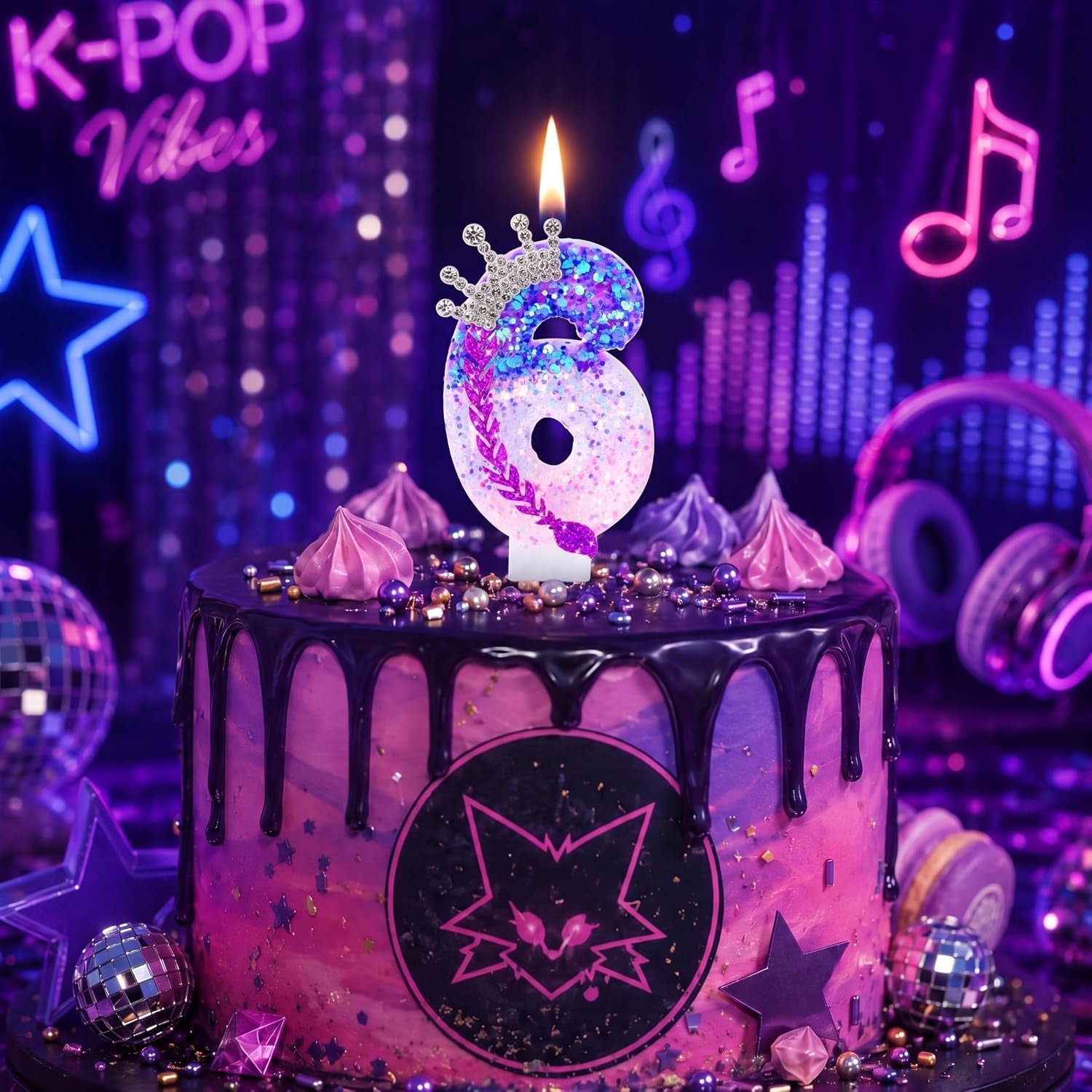 kpop-cake-topper-6-birthday-number-candle-decoration-braid-crown