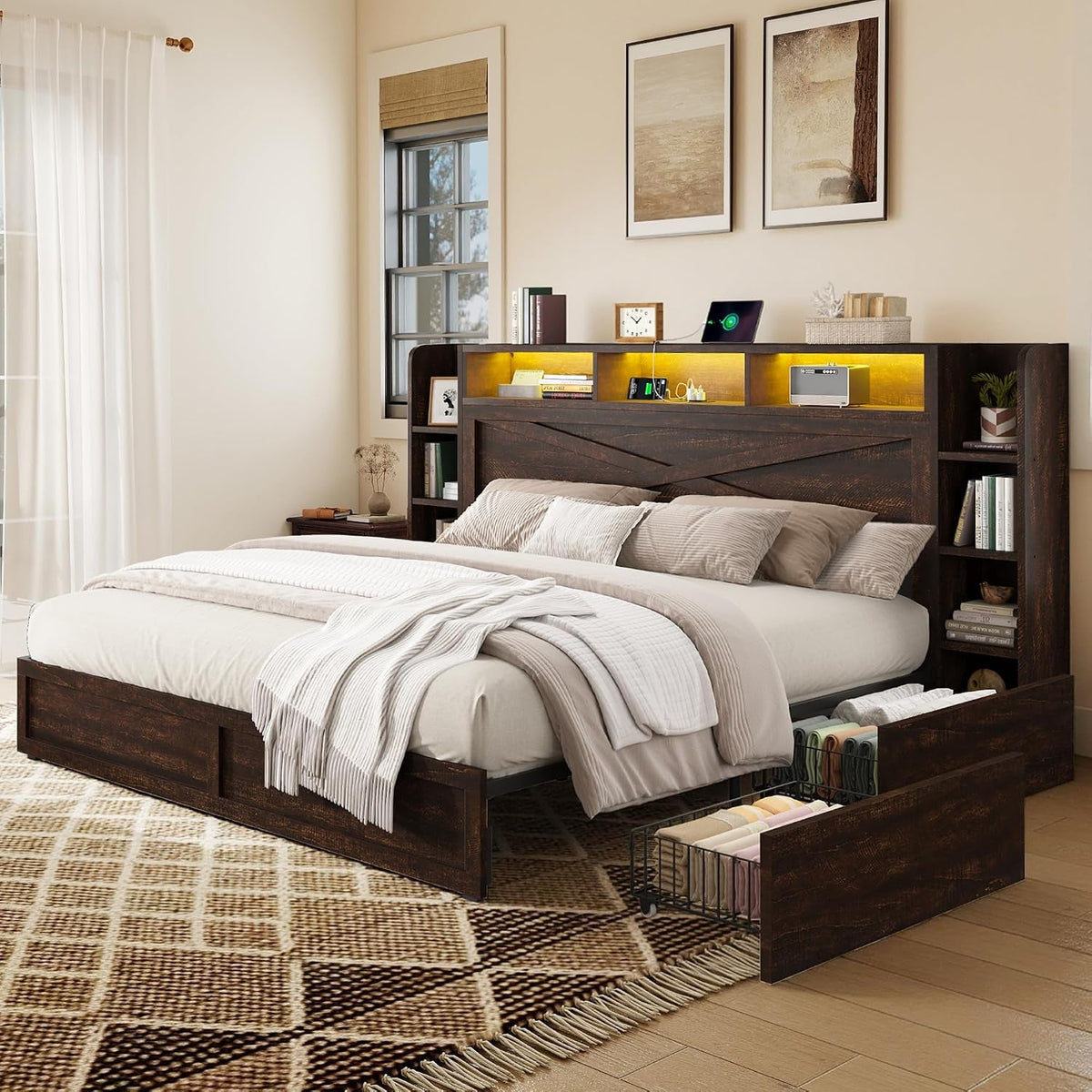 45-farmhouse-queen-bed-frame-with-headboard-storage-walnut
