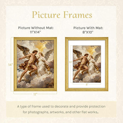 11X14 Picture Frame,Ornate Vintage 11X14 Gold Picture Frames,1 Pack4