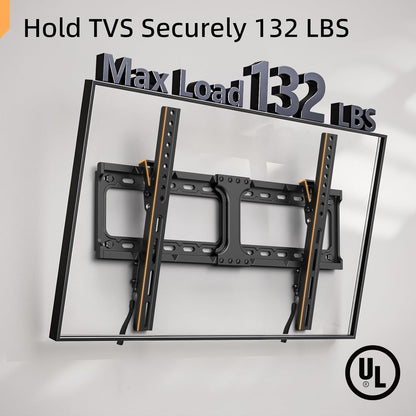 IWORKBORAD 55 65 75 85 Inch Tilting TV Wall Mount for 32-90 '' Tvs, Low Profile TV Mount Bracket, Safe Lock & Quick Release, Max VESA 600X400Mm, 24 Inch Studs,132 Lbs, Fit Most 55+ 75+ 85+ 86 Tvs2