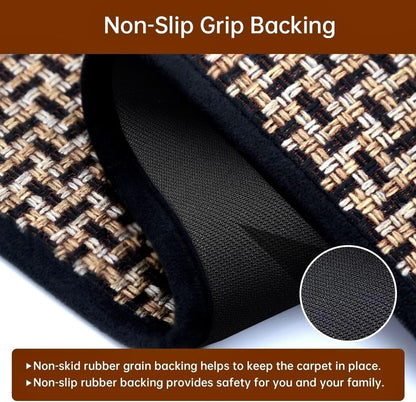 Kitchen Rugs and Mats Non Slip Washable Set of 2 PCS, Absorbent Runner Rugs for Kitchen, Front of Sink, Kitchen Mats for Floor, 17.3"X47"+17.3"X29" (Black) | 17.3"X47"+17.3"X29", Absorbent Woven Runner Set with Cushioned Rubber Backing for Sinks, Bathroom Vanities and Laundry Rooms5