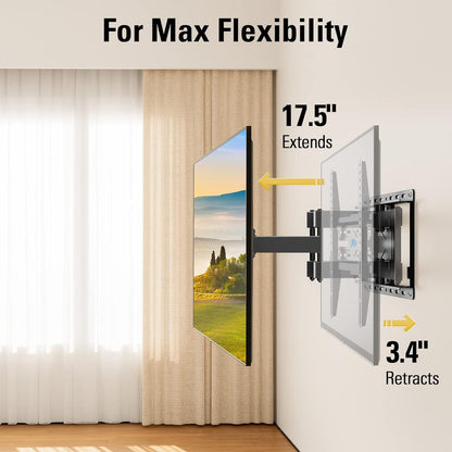 Full Motion TV Wall Mount for 32-70 Inch Tvs up to 99Lbs | Mount Bracket with Swivel and Tilt, TV Bracket with Articulating Dual Arms, Fits 16” Studs, Max VESA 400X400 Mm, MD23802
