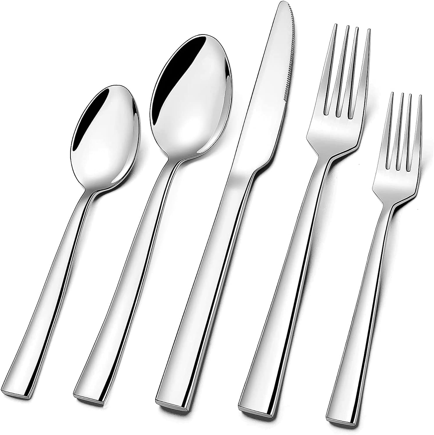 silverware-set-for-2-10-piece-stainless-steel-flatware-cutlery-set-square-edge-kitchen-utensil-include-knives-forks-spoons-tableware-for-home-hotel-mirror-polished-dishwasher-safe