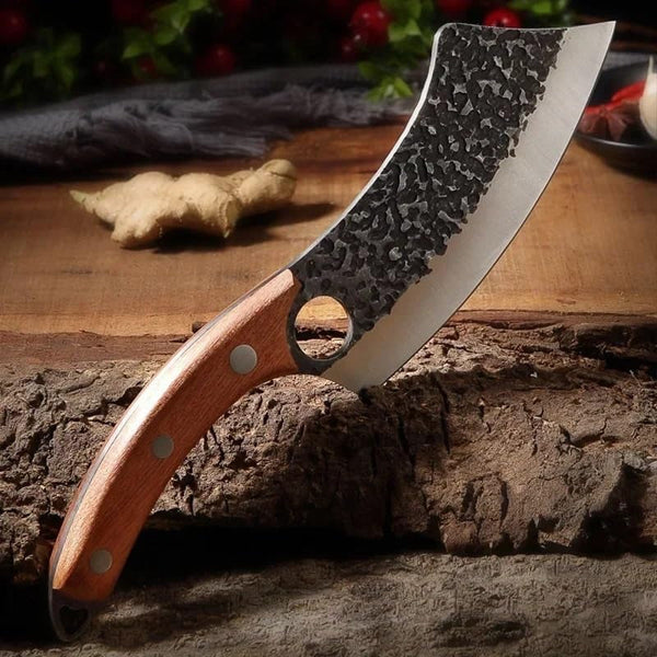 Meat Cleaver, 7 Inch Forged Kitchen Knife Handmade Meat Cleaver Stainless Steel Full-Tang Butcher Boning Fishing Knives Cooking Cutter Knives5