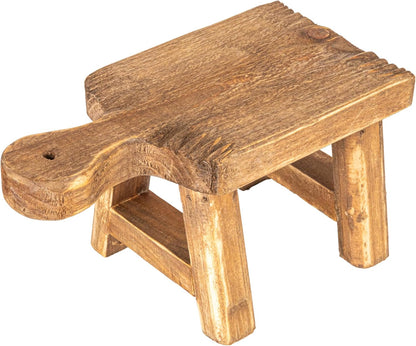 Creative Co-Op Small Wood Pedestal with Handle2