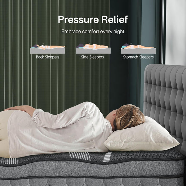 King Size Mattress 16 Inch, Upgraded Luxury Hybrid King Mattress in a Box4