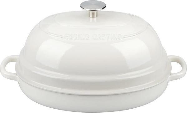 Enameled Oval Cast Iron Dutch Oven Pot with Lid, Bread Dutch Oven for Sourdough Bread Baking, Dutch Oven Bread, Bread Oven, 6QT, White6