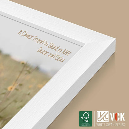 11X17 Picture Frame, White Wood Poster Frames for Wall Display, 4 Pack4