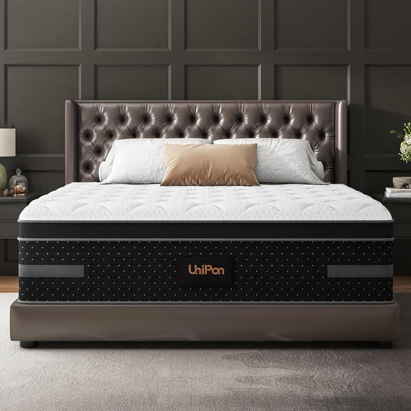 Firm King Mattress 14 Inch, Hybrid Mattress in a Box for Zoned Pressure and Back Pain Relief, Deep Sleep Mattresses, 10 Years Warranty, 365 Nights Trial1