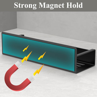 Magnetic Water Bottle Holder for Fridge Black, 4 Pack2