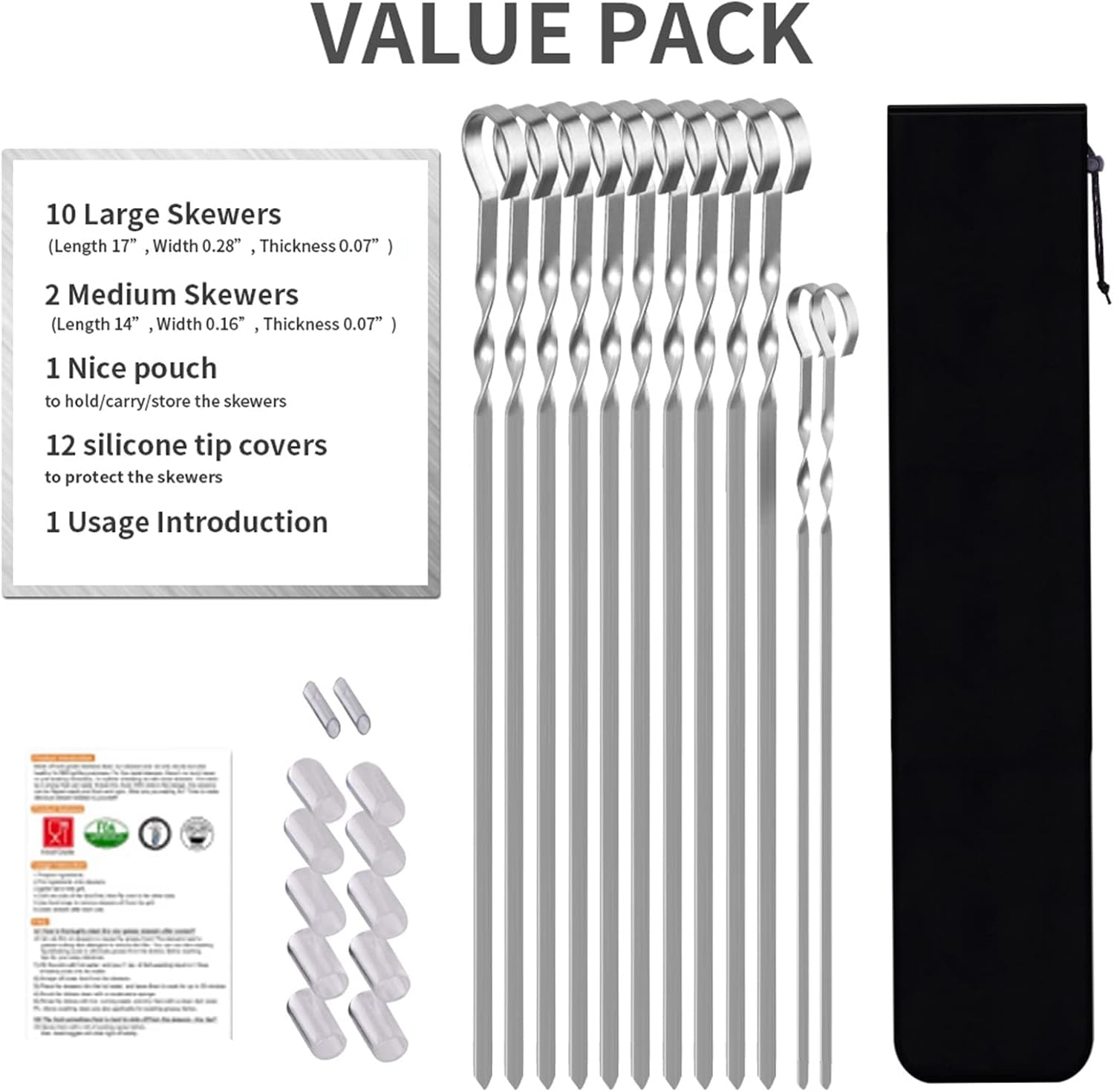 skewers-17-kabob-skewers-for-grilling-metal-sticks-for-kabobs-stainless-steel-flat-long-shish-kebab-reusable-grill-bbq-barbecue-sticks-for-meat-chicken-vegetable-12-pack-bonus-14-inch