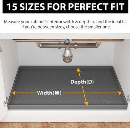 under Sink Mats for Kitchen Waterproof 34" X 22", Cabinet Liner7