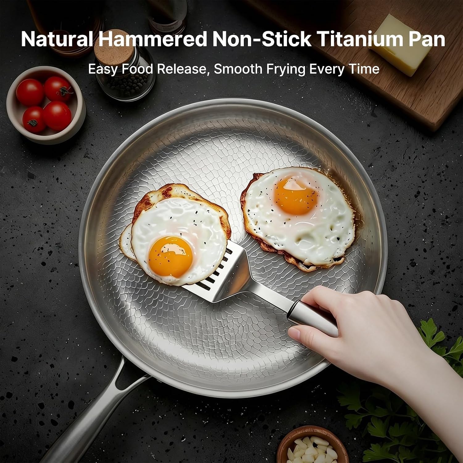 titanium-pans-for-cooking-10-non-stick-frying-pan-with-lid-gas-induction-oven-safe-easy-clean-hammered-pan