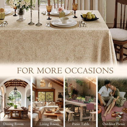 Designer Linen Tablecloth Square, 55" X 55", Acanthus5