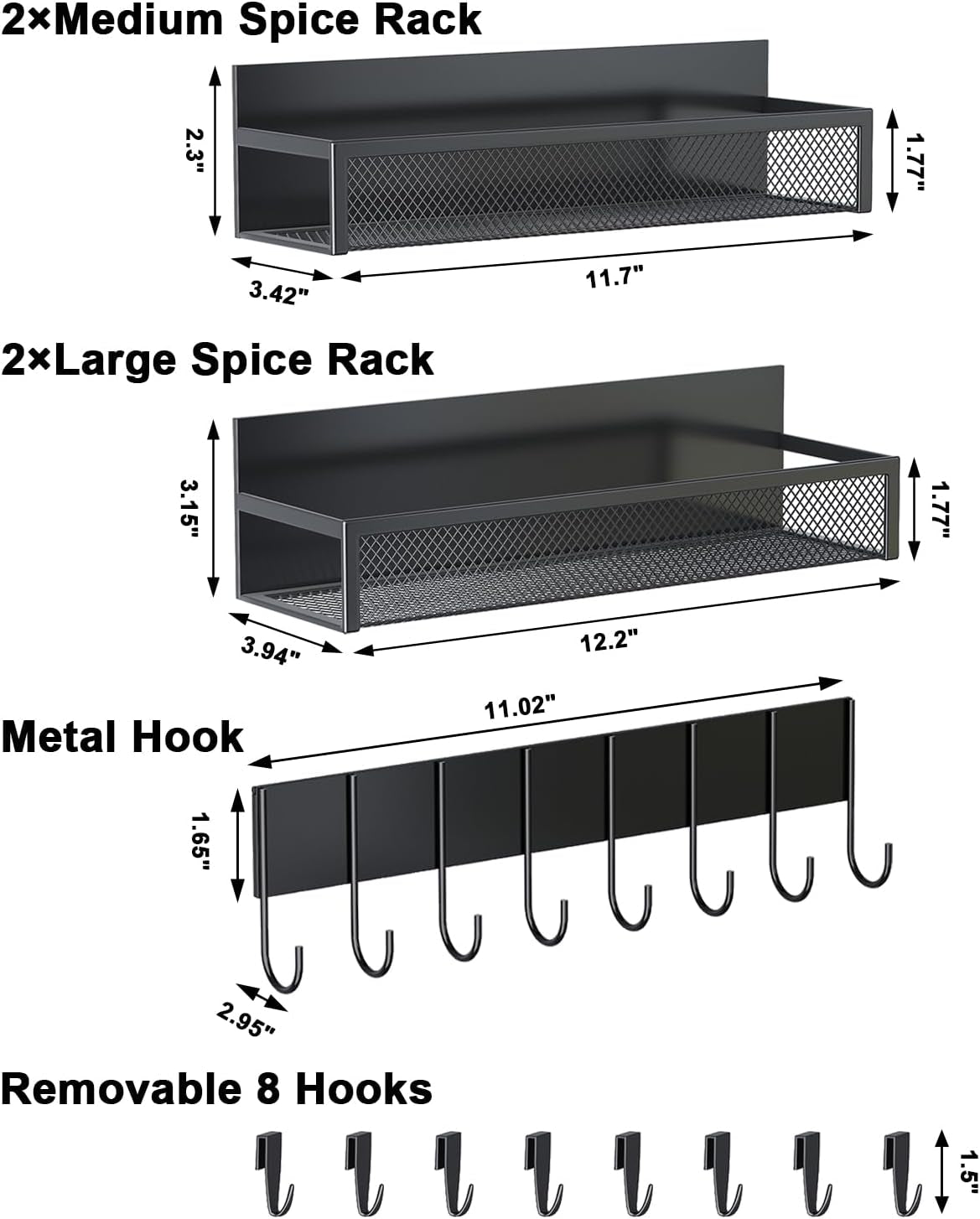 magnetic-spice-rack-for-refrigerator-5-pack-magnetic-shelf-moveable-magnetic-fridge-organizer-with-an-8-hook-rack-seasoning-organizer-for-kitchen-organization-extra-with-8-hooks