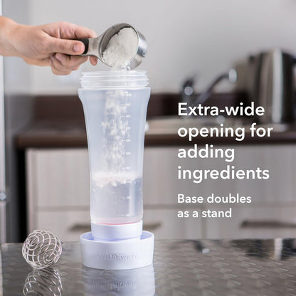Pancake Bottle, Batter Dispenser and Mixer with Blenderball Wire Whisk, Durable, No-Mess, BPA Free, Dishwasher Safe, Mint3