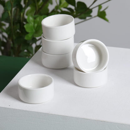 1 Oz Mini Porcelain Ramekins Set of 6 （White） | Set of 6 Mini Ramekins,30Ml,Ideal for Dips,Salsas,And Jams,Oven-Safe,Easy to Clean,Space-Saving Stackable Design,Ceramic7