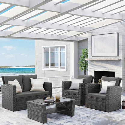 Patio Furniture Set, Wicker Outdoor Furniture for All Weather8